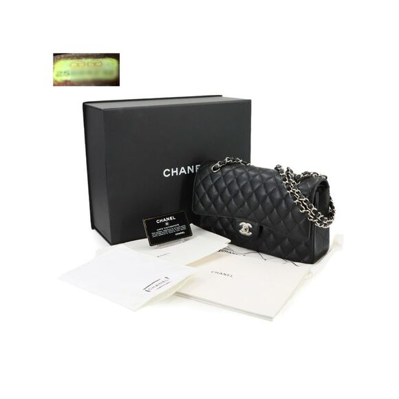 Pre Loved Chanel Classic Flap Bag Medium Quilted Leather Women Black Shoulder - Picture 2 of 8